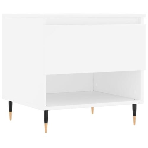 Sofabord 50x46x50 cm konstrueret træ hvid