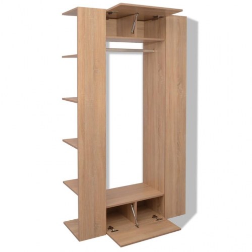 Klædeskab i spånplader 106 x 36,5 x 192 cm beige
