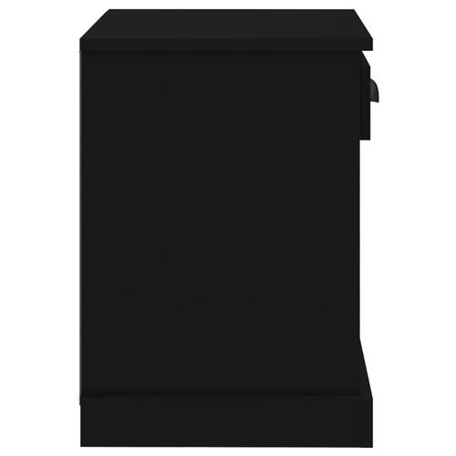 Sengeborde 2 stk. 43x36x50 cm sort
