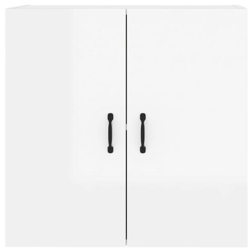 Vægskab 60x31x60 cm konstrueret træ hvid højglans