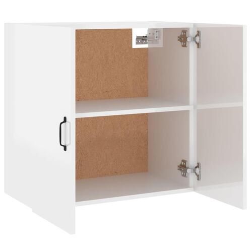 Vægskab 60x31x60 cm konstrueret træ hvid højglans