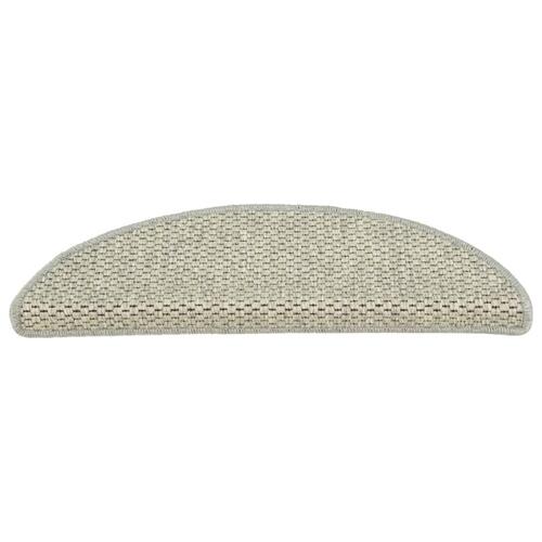 Selvklæbende trappemåtte 15 stk. 56x17x3 cm sisal-look lysegrøn