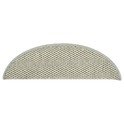 Selvklæbende trappemåtte 15 stk. 56x17x3 cm sisal-look lysegrøn