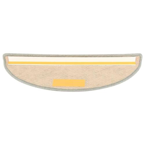 Selvklæbende trappemåtte 15 stk. 56x17x3 cm sisal-look lysegrøn