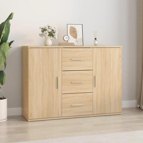 Skænk 91x29,5x65 cm konstrueret træ sonoma-eg