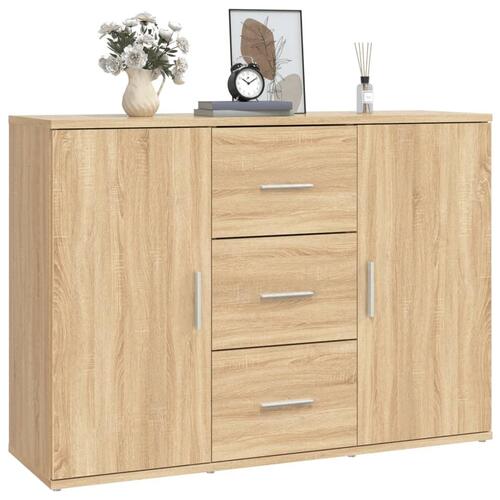 Skænk 91x29,5x65 cm konstrueret træ sonoma-eg