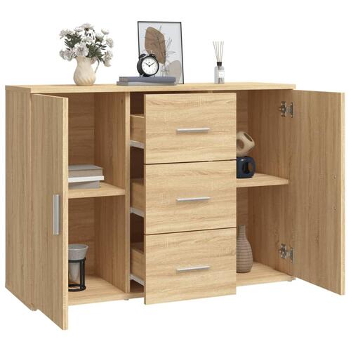 Skænk 91x29,5x65 cm konstrueret træ sonoma-eg