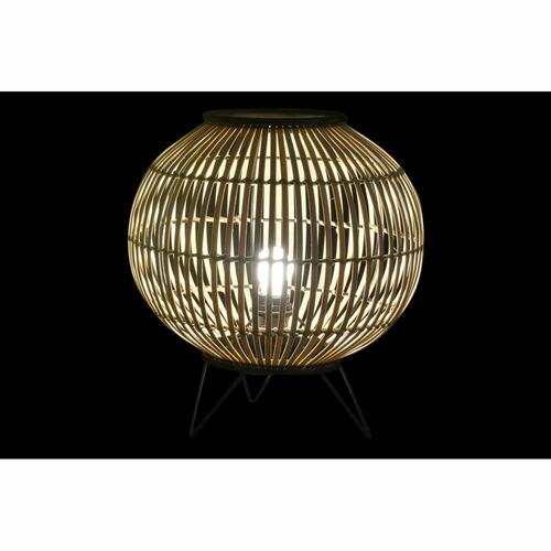 Bordlampe Sort Metal Brun Bambus (36 x 36 x 37 cm)