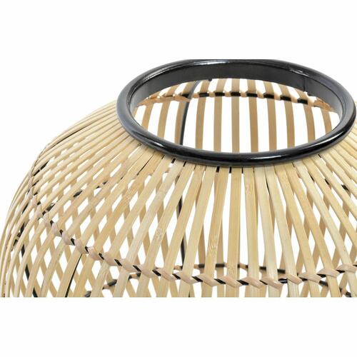 Bordlampe Sort Metal Brun Bambus (36 x 36 x 37 cm)