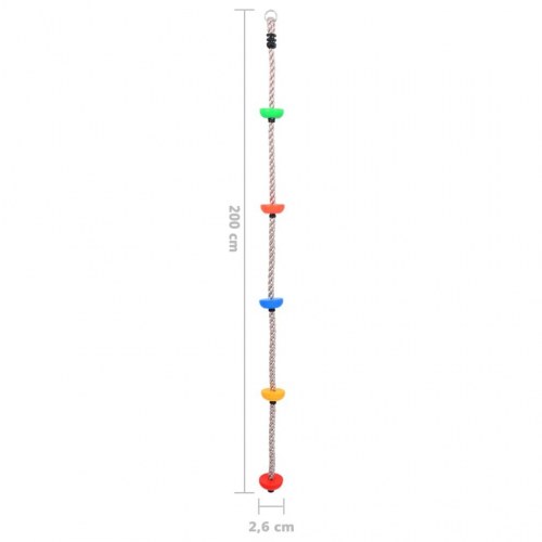 Klatrereb med platforme 200 cm