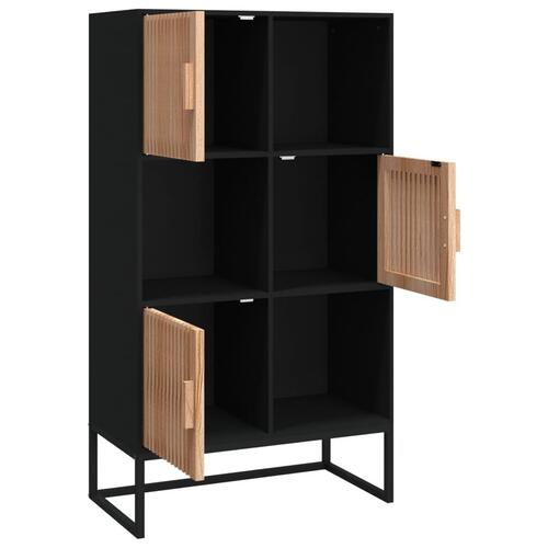 Højskab 70x35x125 cm konstrueret træ sort