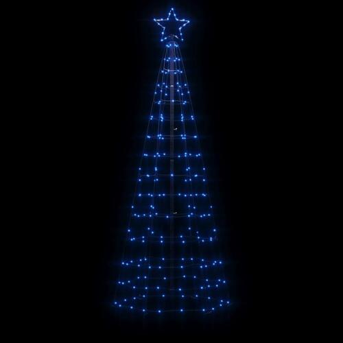 LED-juletræ med spyd 220 LED'er 180 cm blåt lys