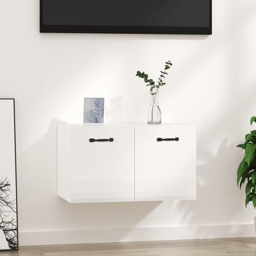 Vægskab 60x36,5x35 cm konstrueret træ hvid højglans