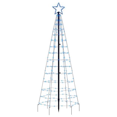 LED-juletræ med spyd 220 LED'er 180 cm blåt lys