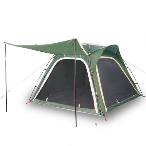 4-personers campingtelt med quick-release - grøn
