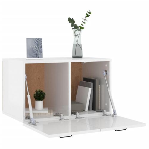 Vægskab 60x36,5x35 cm konstrueret træ hvid højglans