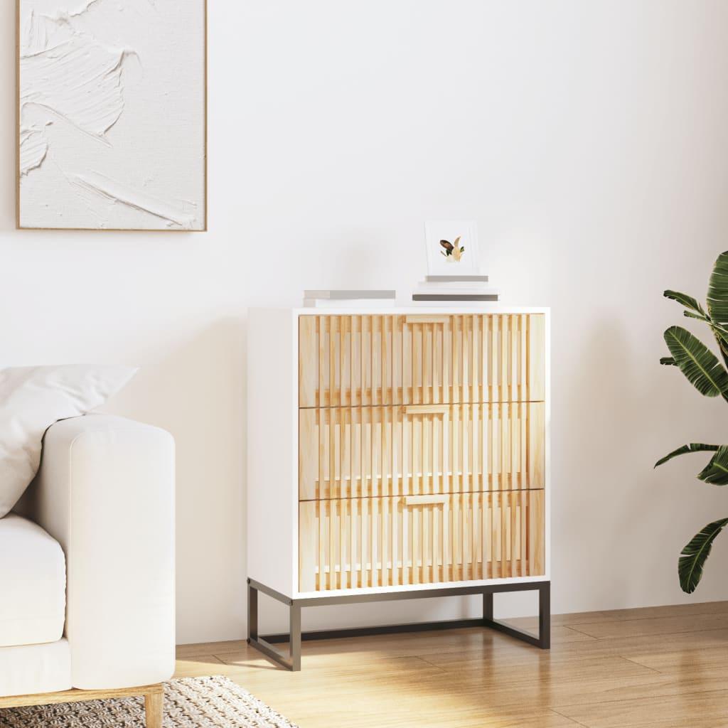 Skænk 60x30x75 cm konstrueret træ hvid