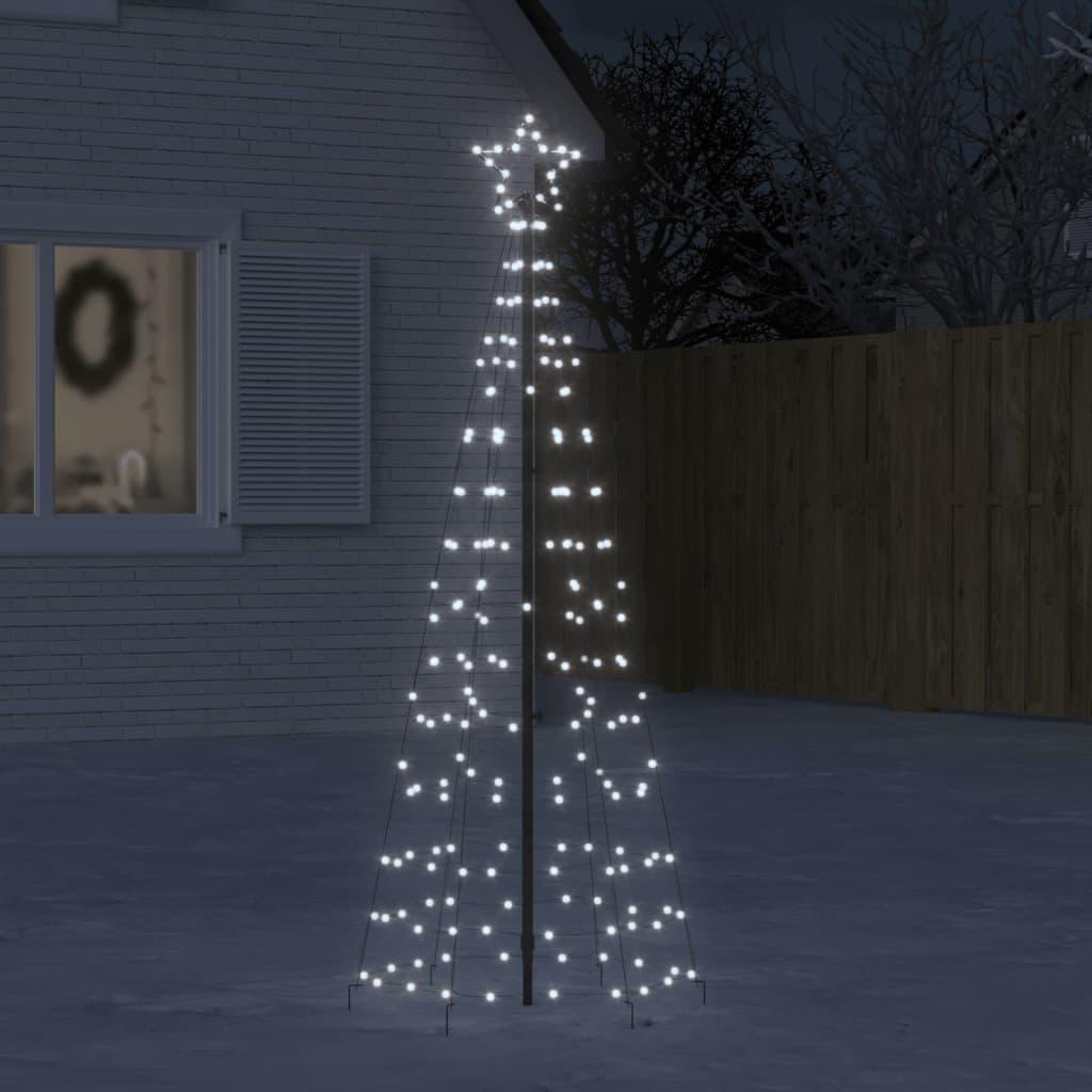 LED-juletræ med spyd 220 LED'er 180 cm koldt hvidt lys