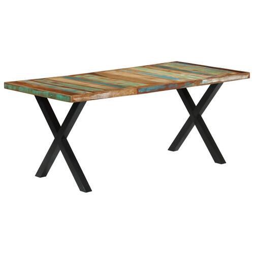 Spisebord 180 x 90 x 76 cm massivt genanvendt træ
