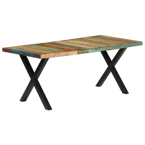 Spisebord 180 x 90 x 76 cm massivt genanvendt træ