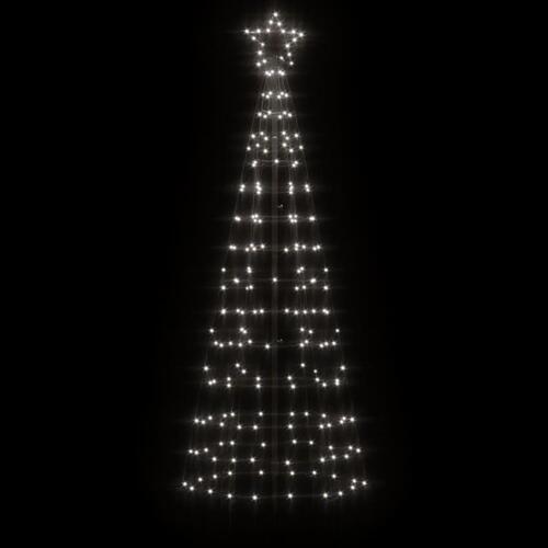 LED-juletræ med spyd 220 LED'er 180 cm koldt hvidt lys