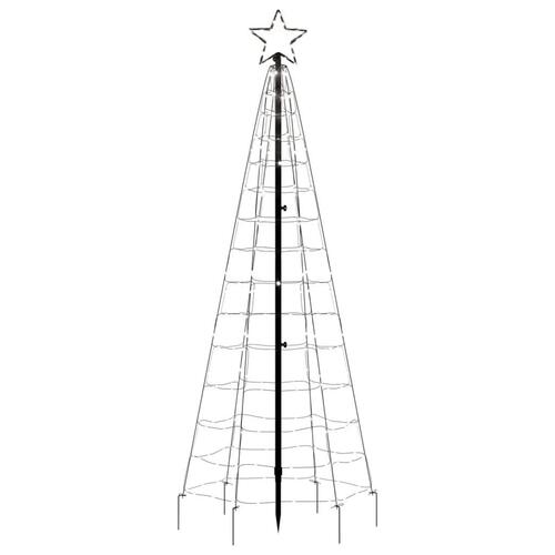 LED-juletræ med spyd 220 LED'er 180 cm koldt hvidt lys