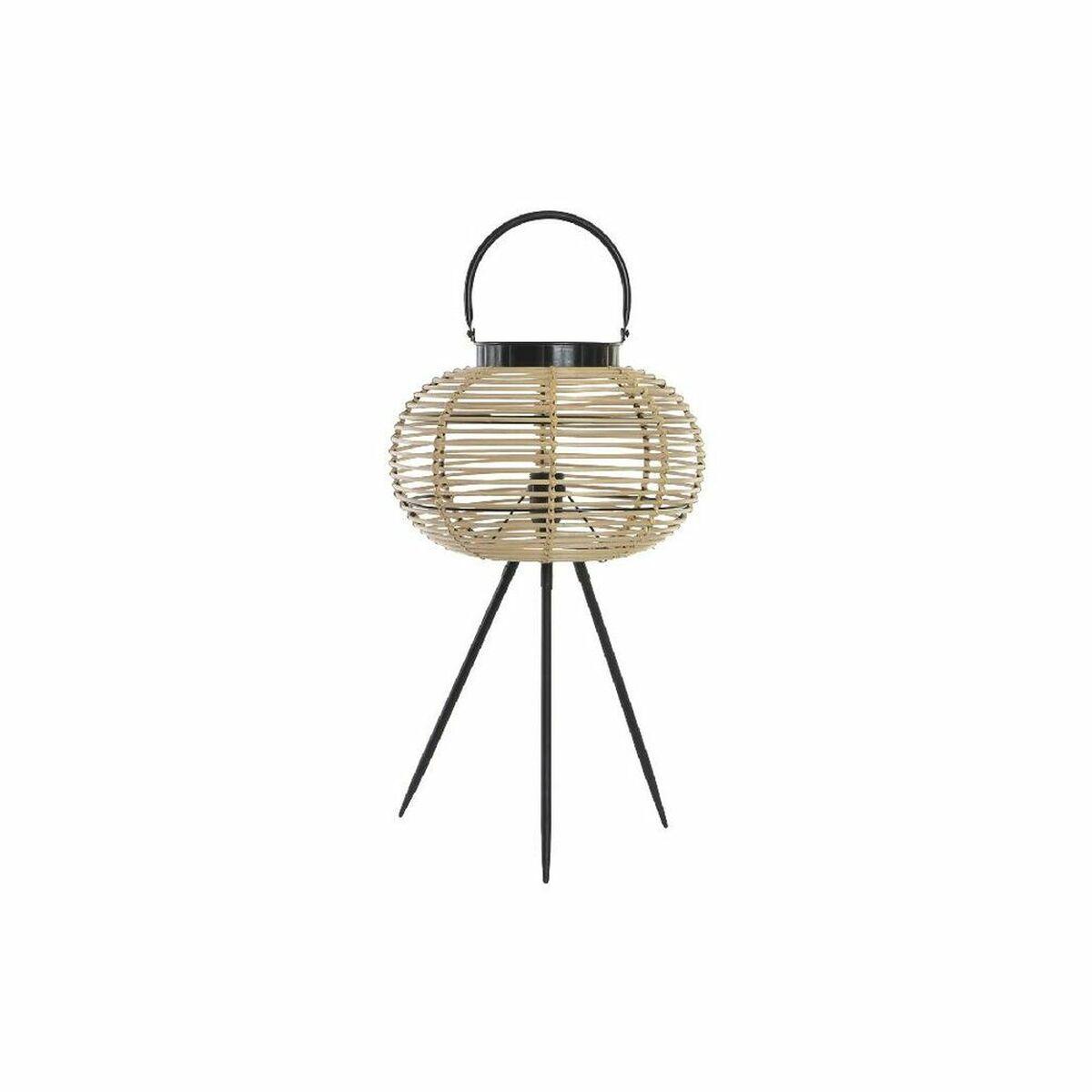 Bordlampe Sort Metal Brun Bambus (34 x 34 x 56 cm)