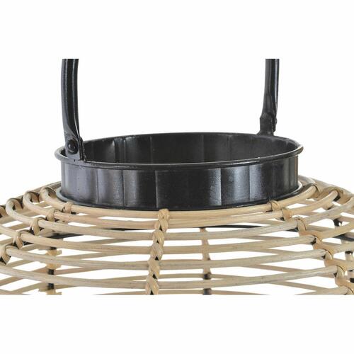 Bordlampe Sort Metal Brun Bambus (34 x 34 x 56 cm)