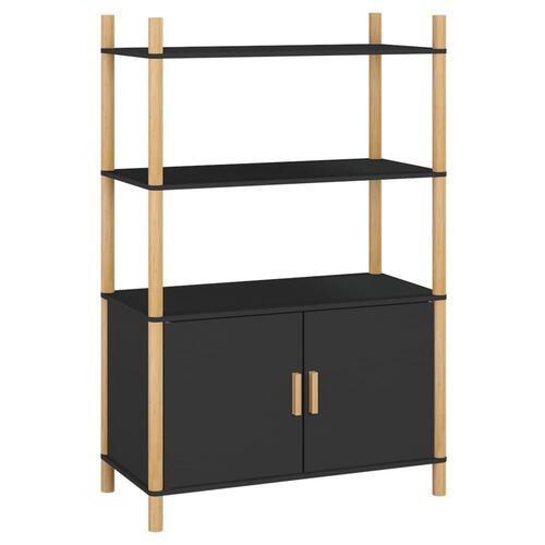 Højskab 80x40x121 cm konstrueret træ sort