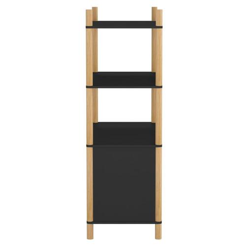 Højskab 80x40x121 cm konstrueret træ sort