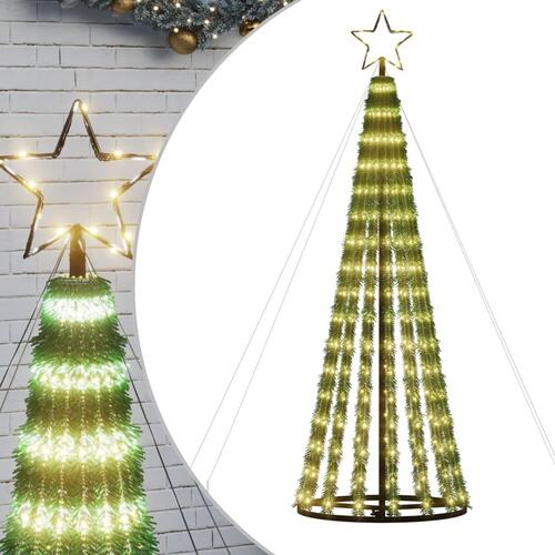 Lysende juletræ 275 LED'er 180 cm varmt hvidt lys