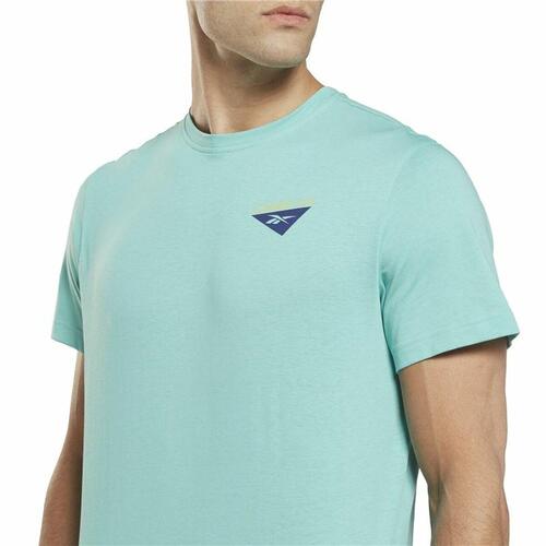 Kortærmet T-shirt til Mænd Reebok Graphic Les Mills® Akvamarin S