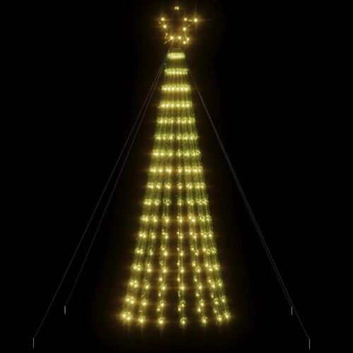Lysende juletræ 275 LED'er 180 cm varmt hvidt lys