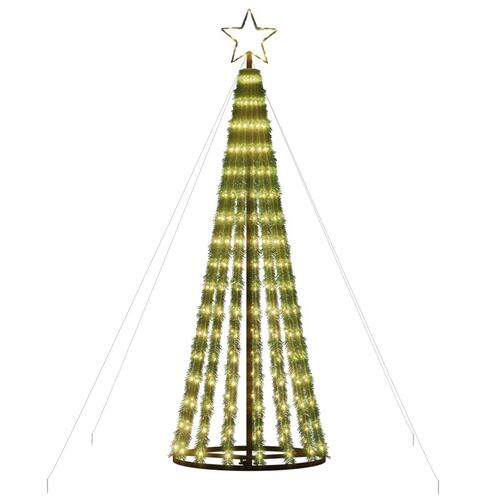 Lysende juletræ 275 LED'er 180 cm varmt hvidt lys