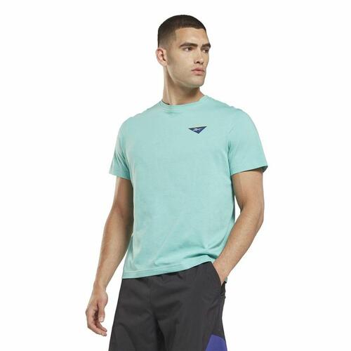 Kortærmet T-shirt til Mænd Reebok Graphic Les Mills® Akvamarin S