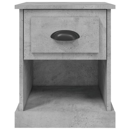Sengeborde 2 stk. 39x39x47,5 cm konstrueret træ betongrå