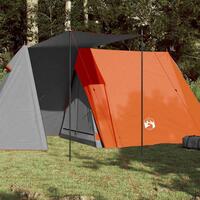 3-personers campingtelt vandafvisende grå og orange