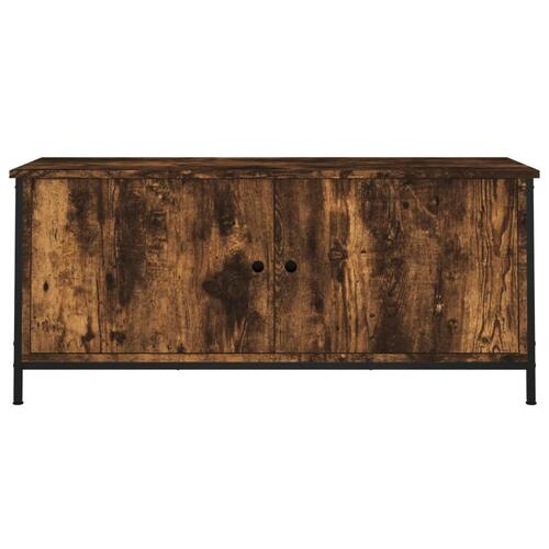 Tv-bord med låger 102x35x45 cm konstrueret træ røget egetræ