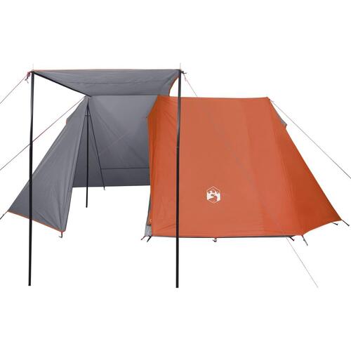 3-personers campingtelt vandafvisende grå og orange