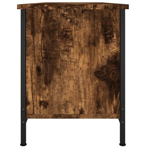 Tv-bord med låger 102x35x45 cm konstrueret træ røget egetræ