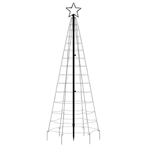 Lysende juletræ med spyd 220 LED'er 180 cm varmt hvidt lys