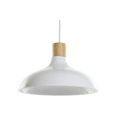 Loftslampe Hvid Brun Metal Fyrretræ 50 W 35,5 x 35,5 x 21 cm