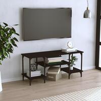 Tv-bord 102x35x45,5 cm konstrueret træ sort