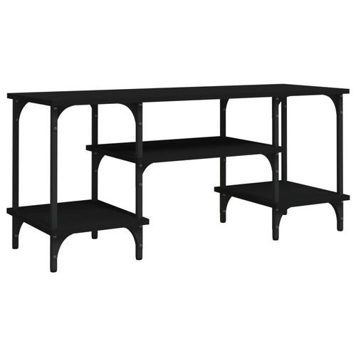 Tv-bord 102x35x45,5 cm konstrueret træ sort