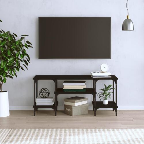 Tv-bord 102x35x45,5 cm konstrueret træ sort