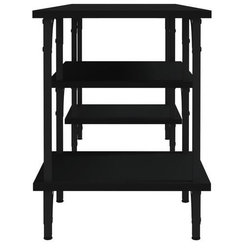 Tv-bord 102x35x45,5 cm konstrueret træ sort