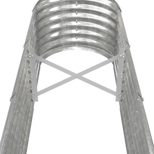 Plantekasse 260x40x36 cm pulverlakeret stål sølvfarvet