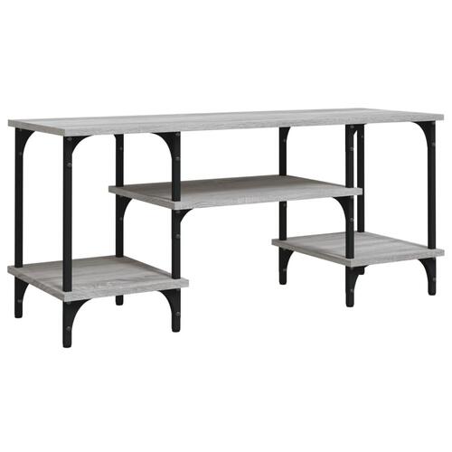 Tv-bord 102x35x45,5 cm konstrueret træ grå sonoma-eg