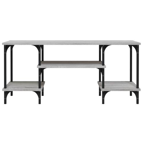 Tv-bord 102x35x45,5 cm konstrueret træ grå sonoma-eg