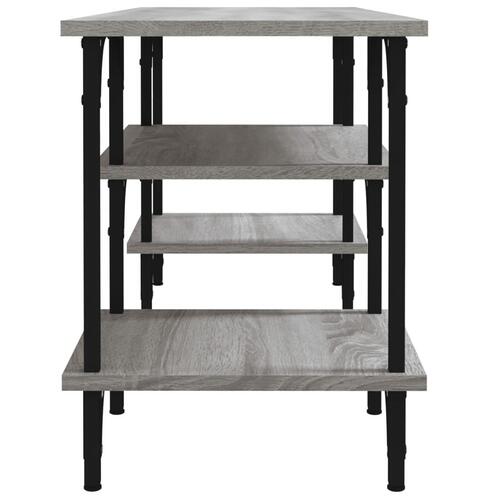 Tv-bord 102x35x45,5 cm konstrueret træ grå sonoma-eg